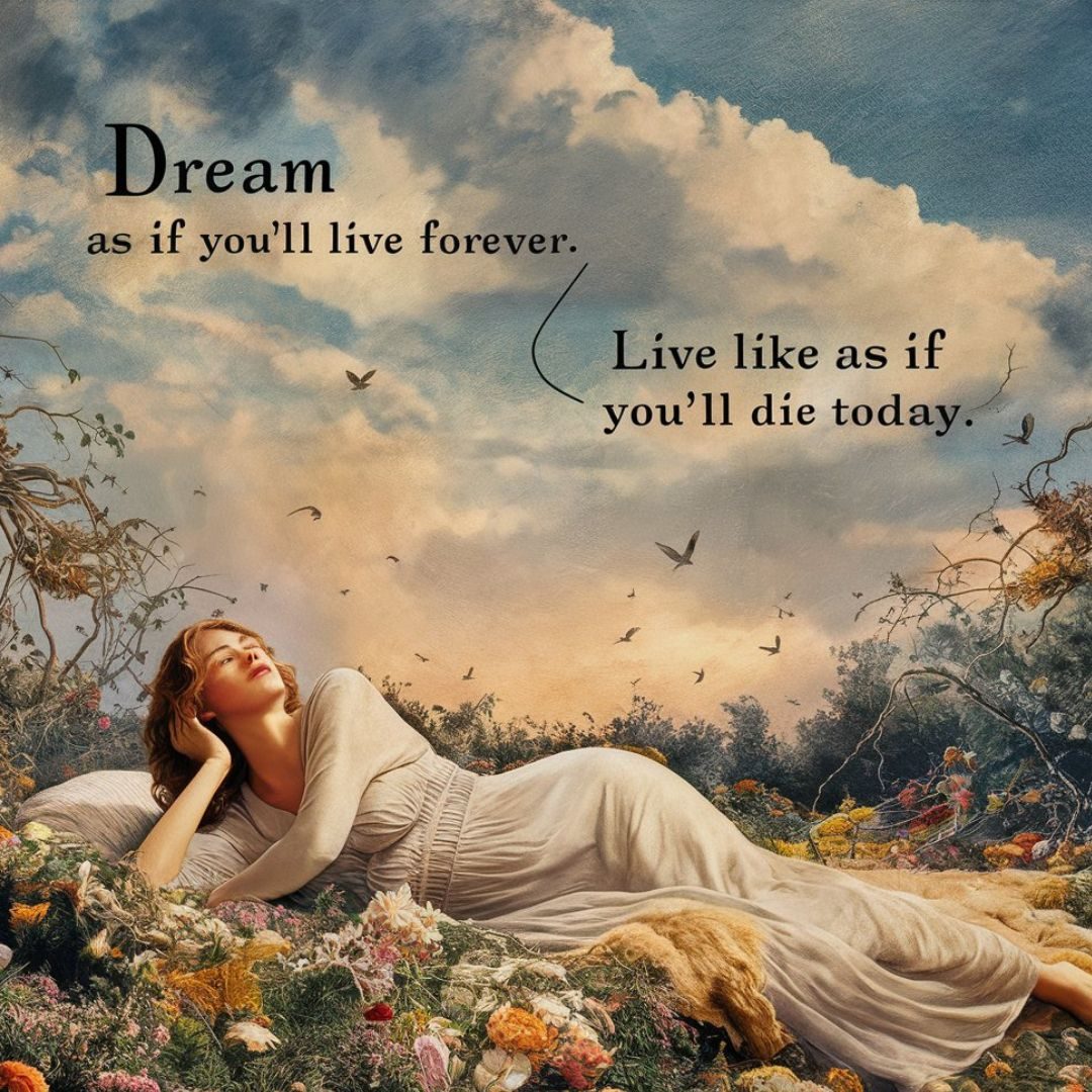 A serene and delicate painting of a young woman holding a butterfly in her outstretched hands, her eyes closed in deep contemplation. Behind her, a field of wildflowers sways in a gentle breeze, while a soft mist envelops the landscape. The quote, "The best and most beautiful things in the world cannot be seen or even touched - they must be felt only with the heart" is written in elegant cursive script, subtly woven into the background. The overall atmosphere is one of quiet beauty and profound emotion, inviting the viewer to reflect on the true nature of love and beauty. Motivational